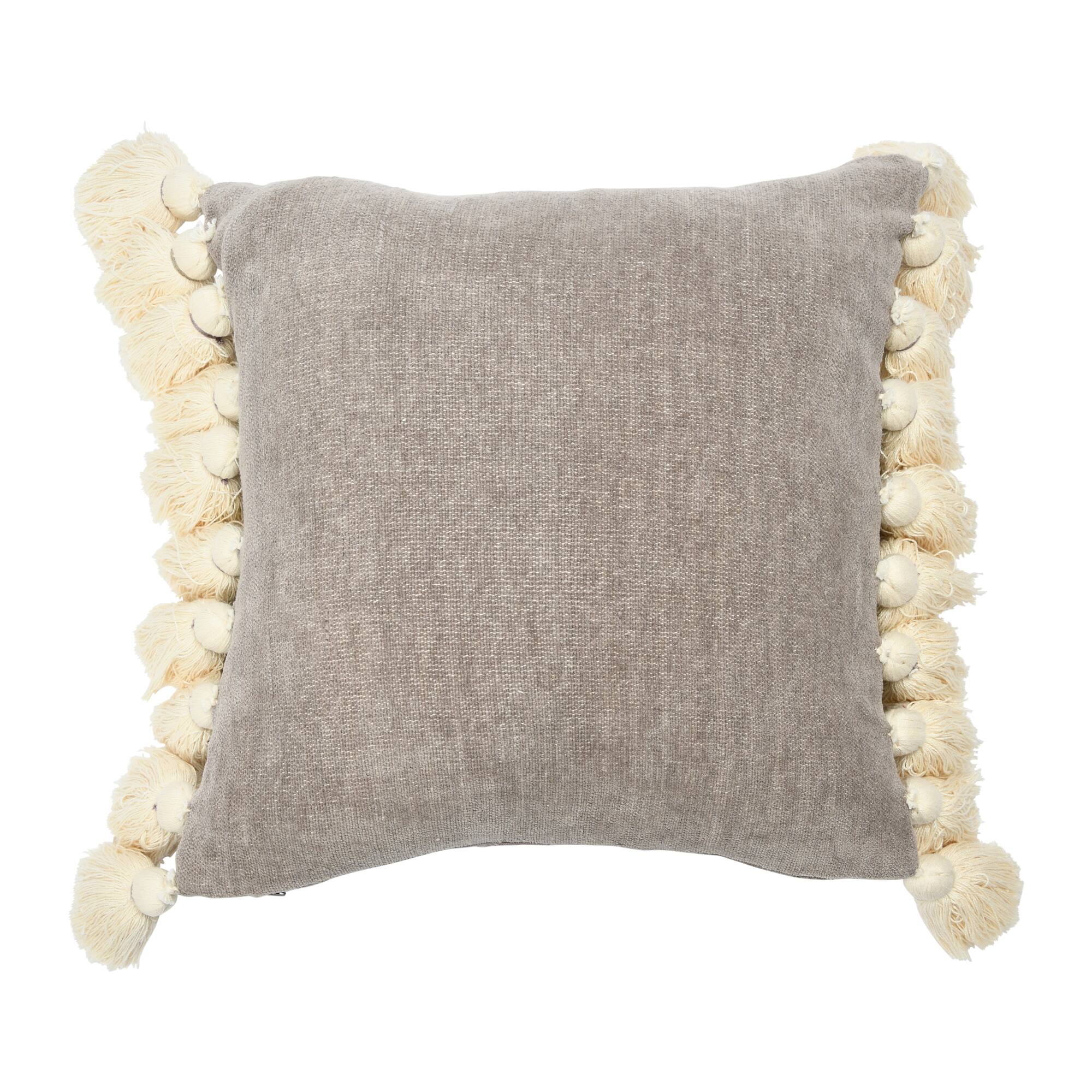 Hello Honey® Cotton Chenille Lumbar Pillow with Tassels